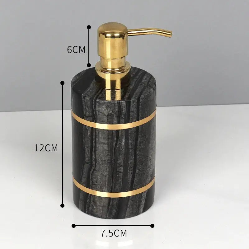DecorBites™ Black Marble Bathroom Accessories Set