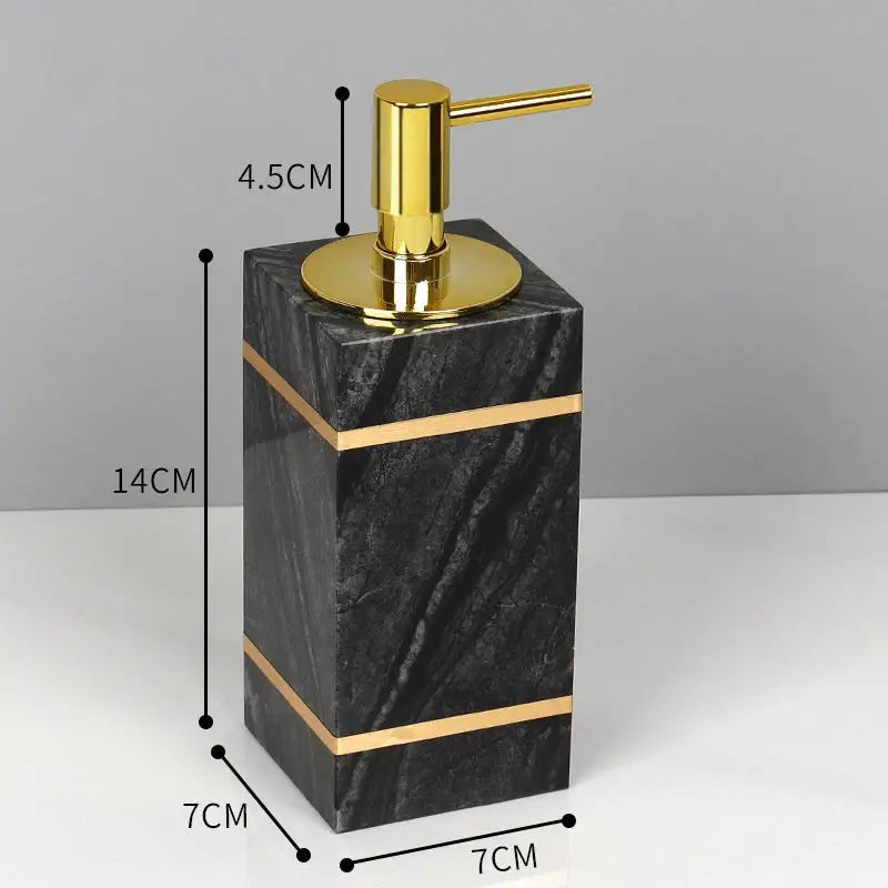 DecorBites™ Black Marble Bathroom Accessories Set