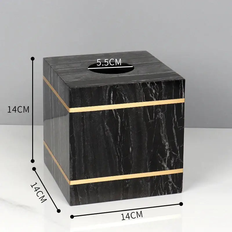 DecorBites™ Black Marble Bathroom Accessories Set