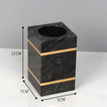 DecorBites™ Black Marble Bathroom Accessories Set