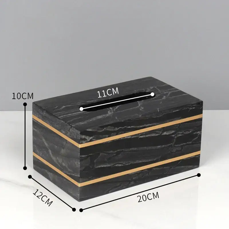 DecorBites™ Black Marble Bathroom Accessories Set