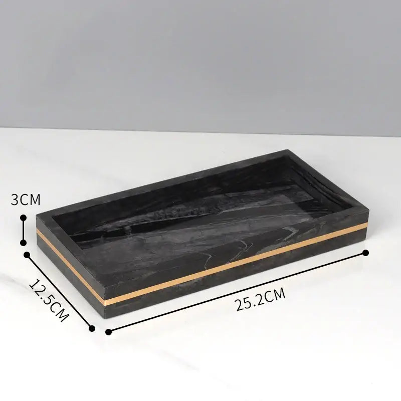 DecorBites™ Black Marble Bathroom Accessories Set