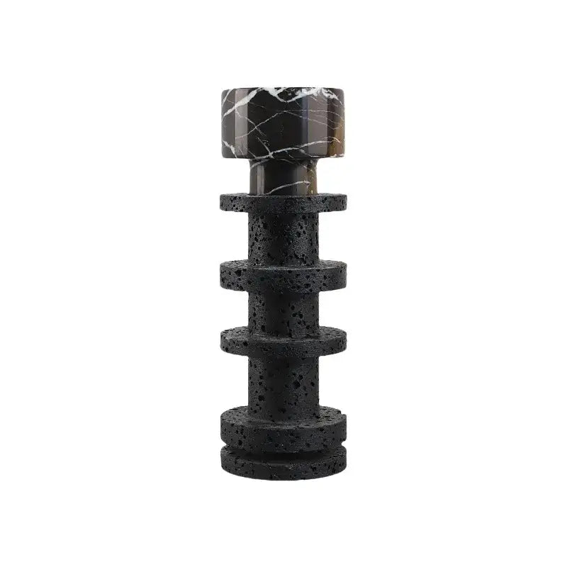DecorBites™ Black Marble Candle Holder for Elegant Table Centerpieces