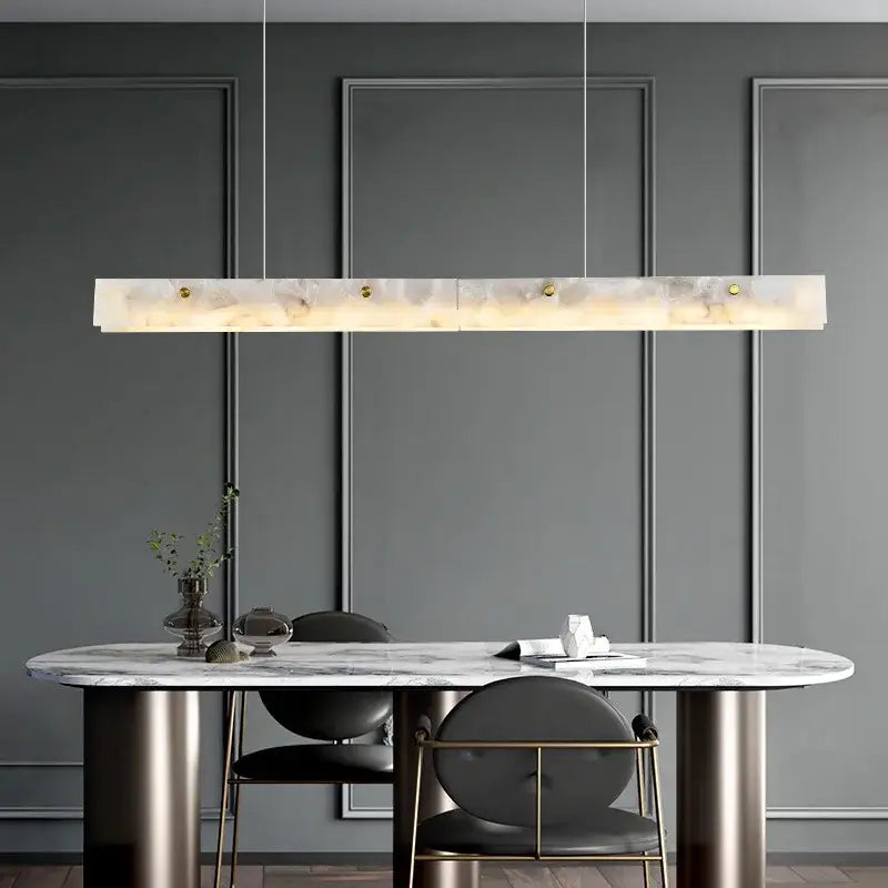 DecorBites™ Black Marble Pendant Chandelier - Modern Long Design for Home Decor