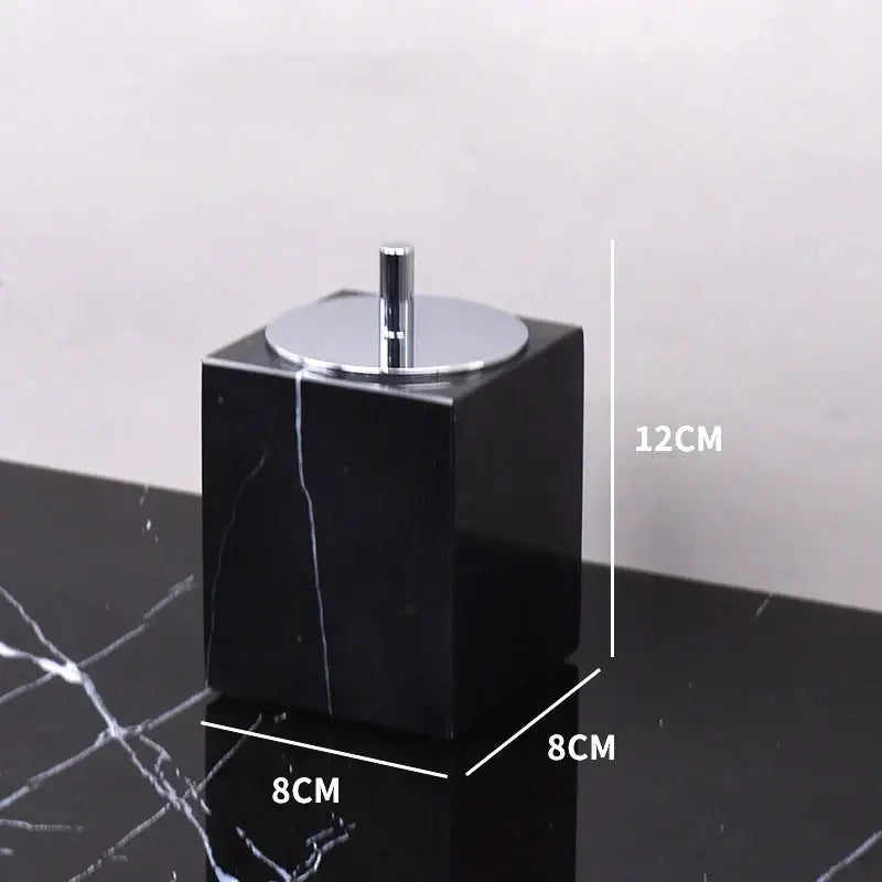 DecorBites™ Black Marquina Marble Bathroom Set cue.opti