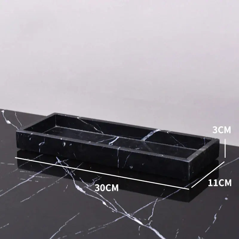 DecorBites™ Black Marquina Marble Bathroom Set cue.opti