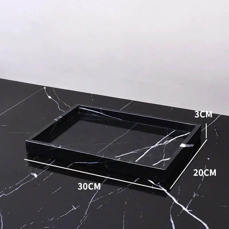 DecorBites™ Black Marquina Marble Bathroom Set cue.opti
