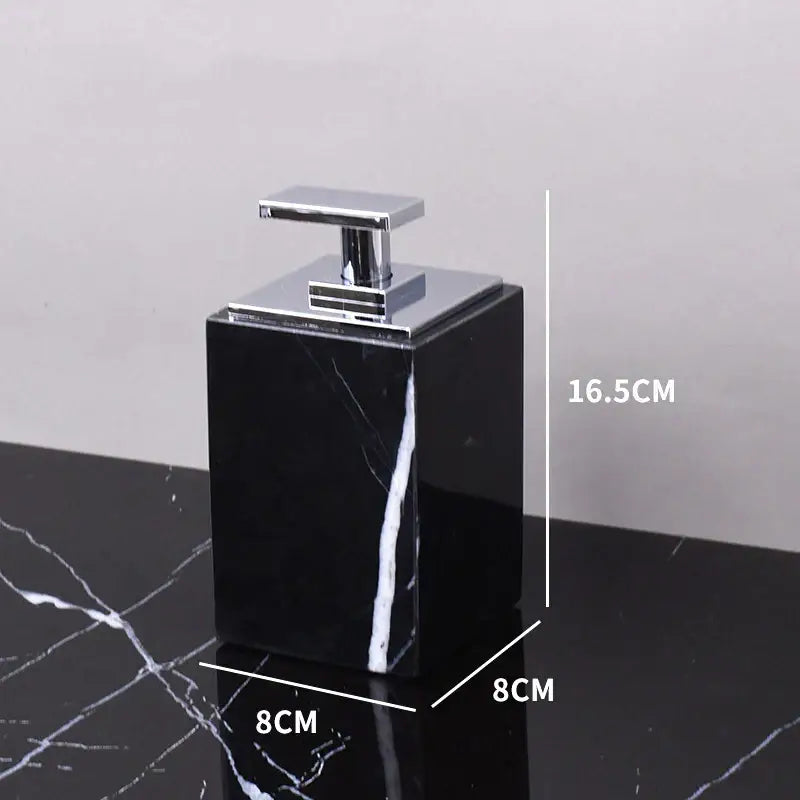 DecorBites™ Black Marquina Marble Bathroom Set cue.opti