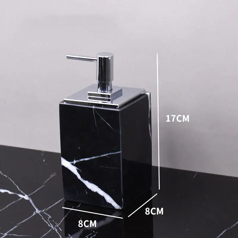 DecorBites™ Black Marquina Marble Bathroom Set cue.opti