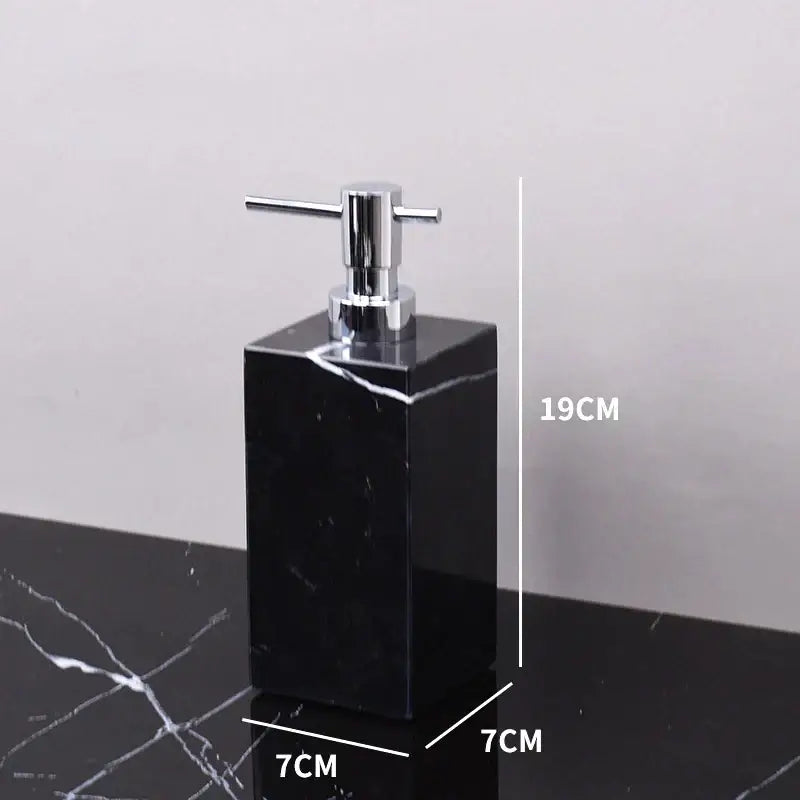 DecorBites™ Black Marquina Marble Bathroom Set cue.opti