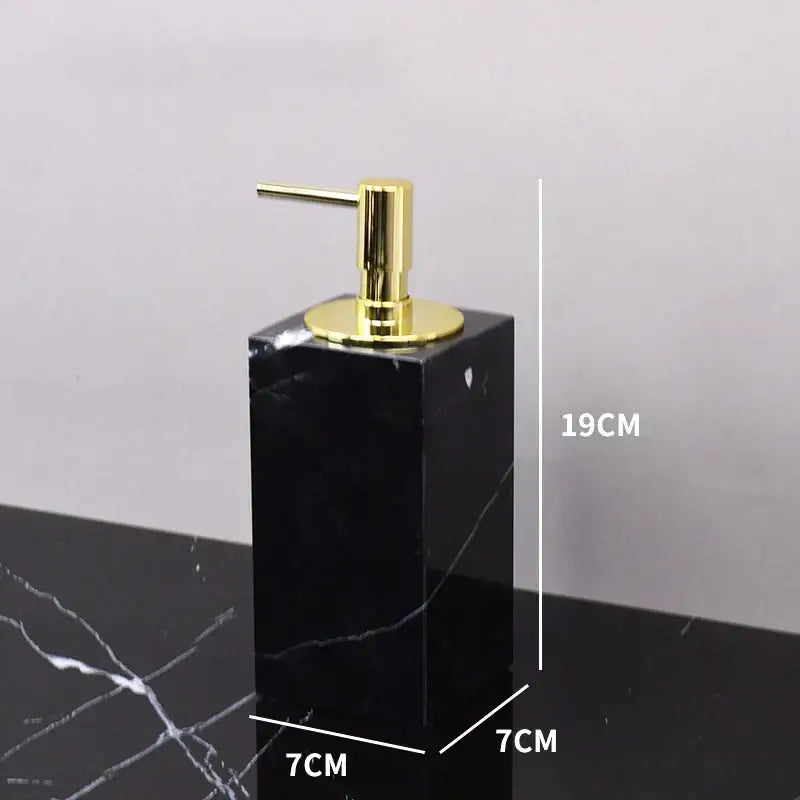 DecorBites™ Black Marquina Marble Bathroom Set cue.opti