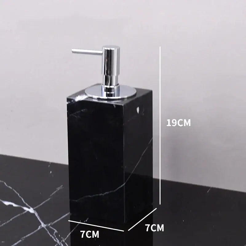 DecorBites™ Black Marquina Marble Bathroom Set cue.opti