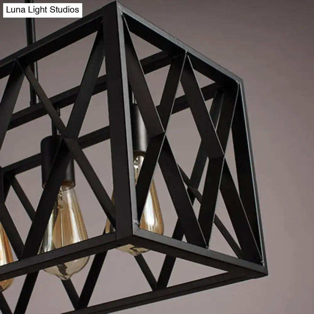DecorBites™ Black Metal Suspension Pendant Light for Dining Room and Warehouse