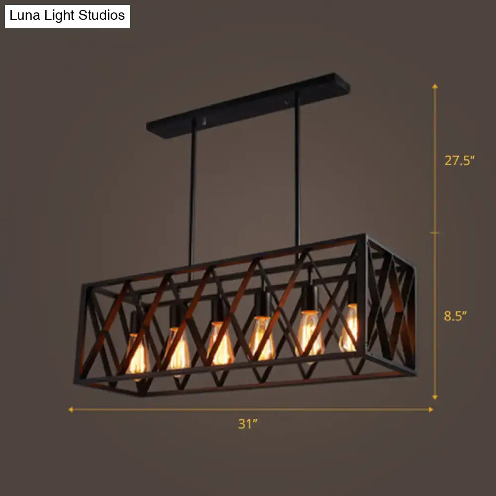 DecorBites™ Black Metal Suspension Pendant Light for Dining Room and Warehouse