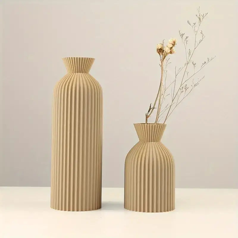 DecorBites™ Black Plastic Vase - Stylish Boho Decor Centerpiece