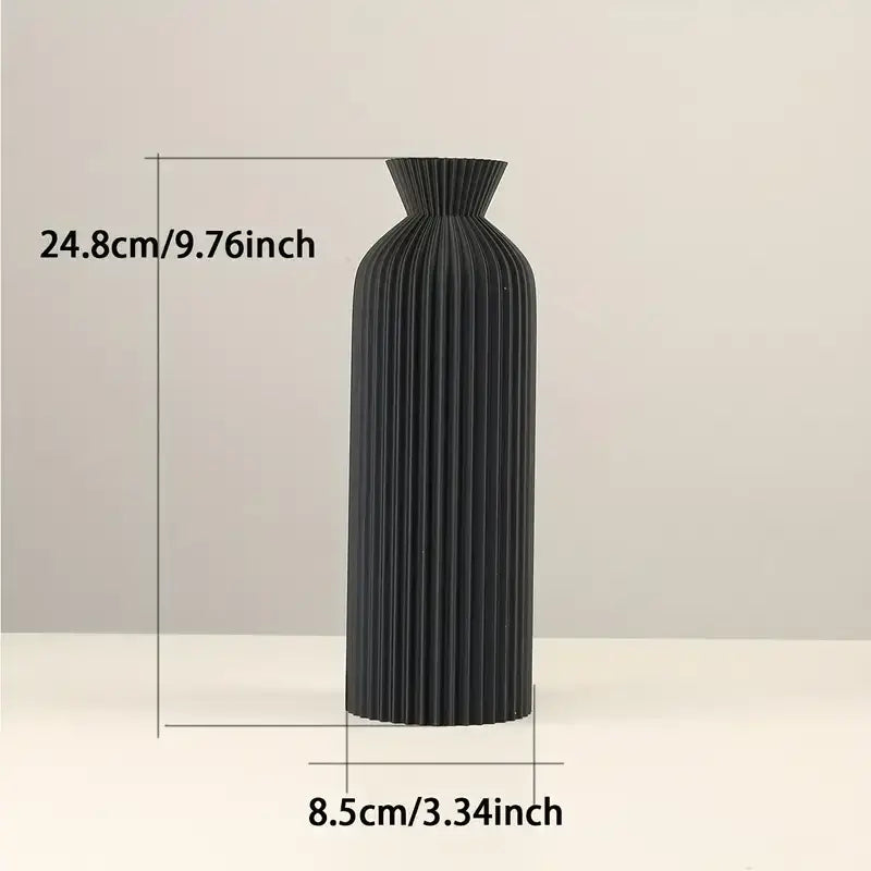 DecorBites™ Black Plastic Vase - Stylish Boho Decor Centerpiece