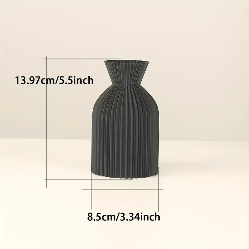 DecorBites™ Black Plastic Vase - Stylish Boho Decor Centerpiece