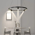 Decorbites black round combo chandelier living room spotlight pendant