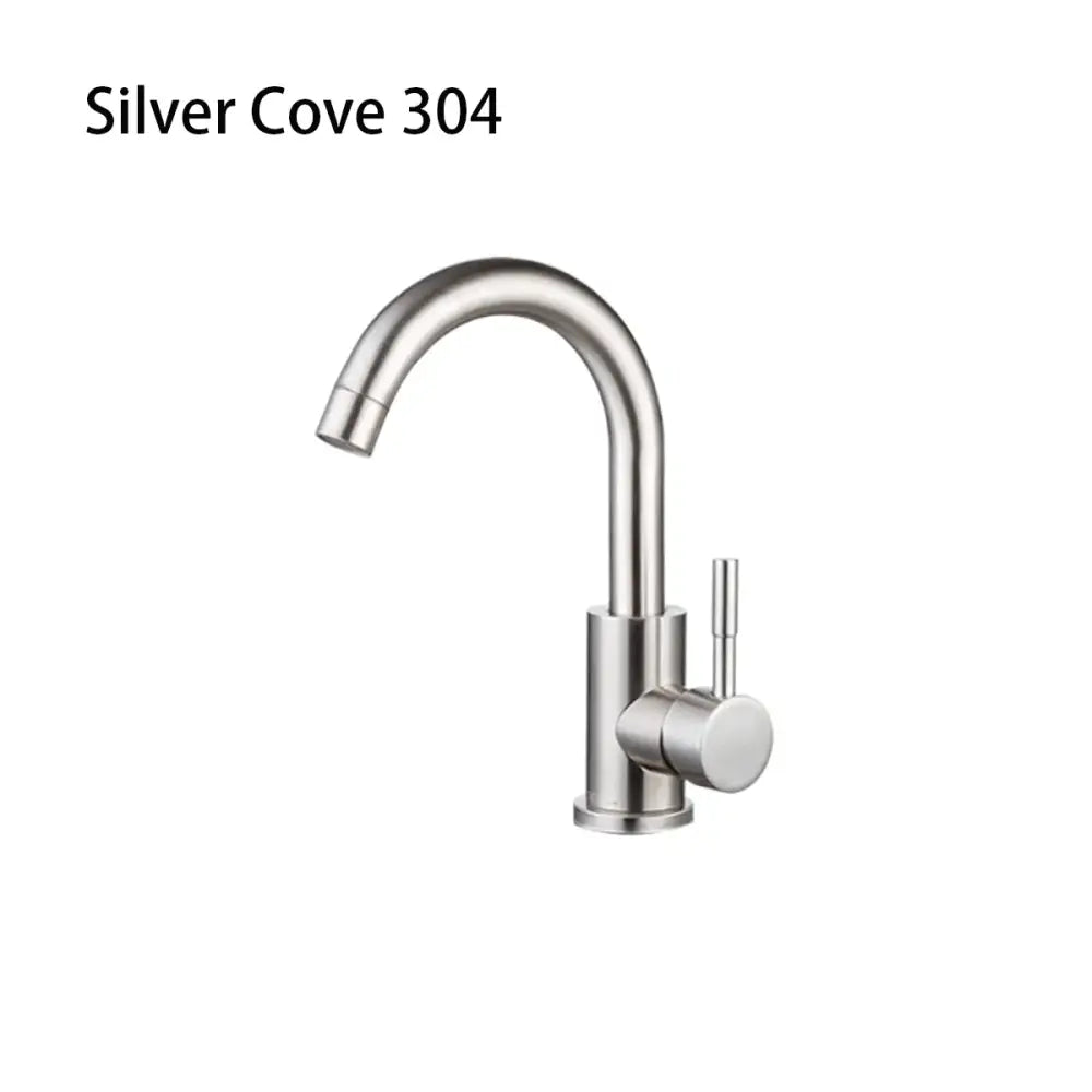 DecorBites™ Black Stainless Steel Bathroom Faucet - Single Handle