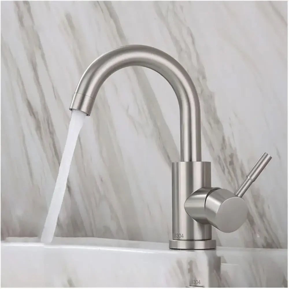 DecorBites™ Black Stainless Steel Bathroom Faucet - Single Handle