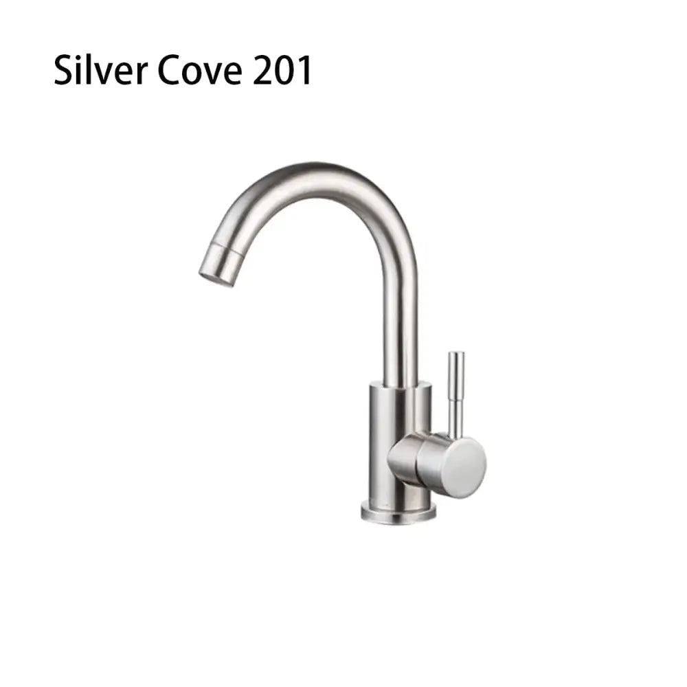 DecorBites™ Black Stainless Steel Bathroom Faucet - Single Handle