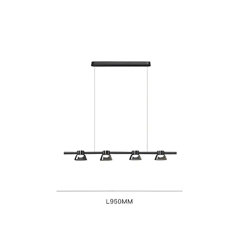 Decorbites black strip chandelier 5 light living room pendant light
