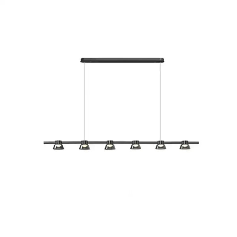 Decorbites black strip chandelier 5 light living room pendant light