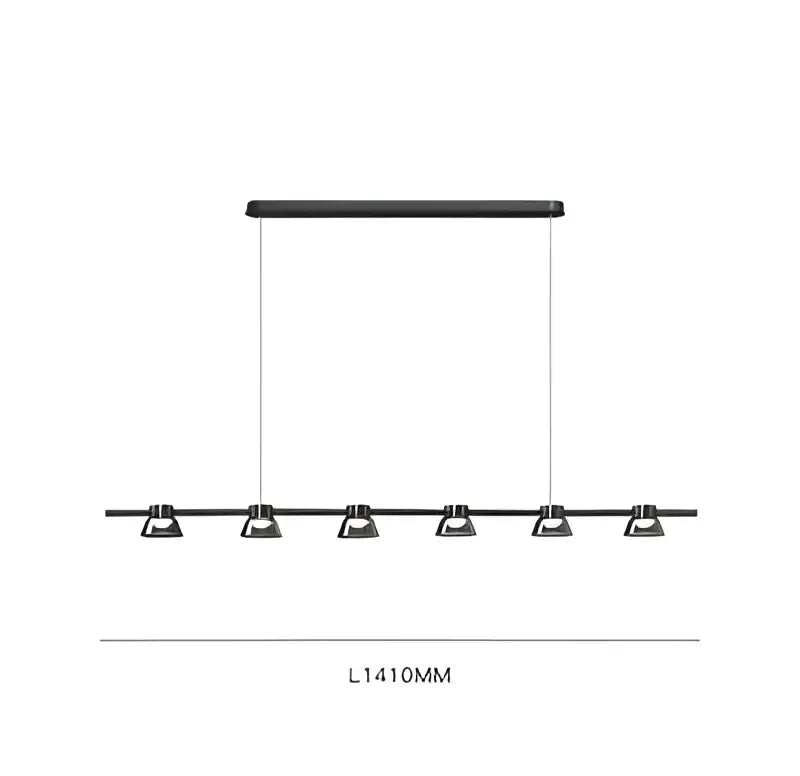 Decorbites black strip chandelier 5 light living room pendant light