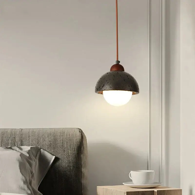 Decorbites black travertine led pendant lamp for dining room