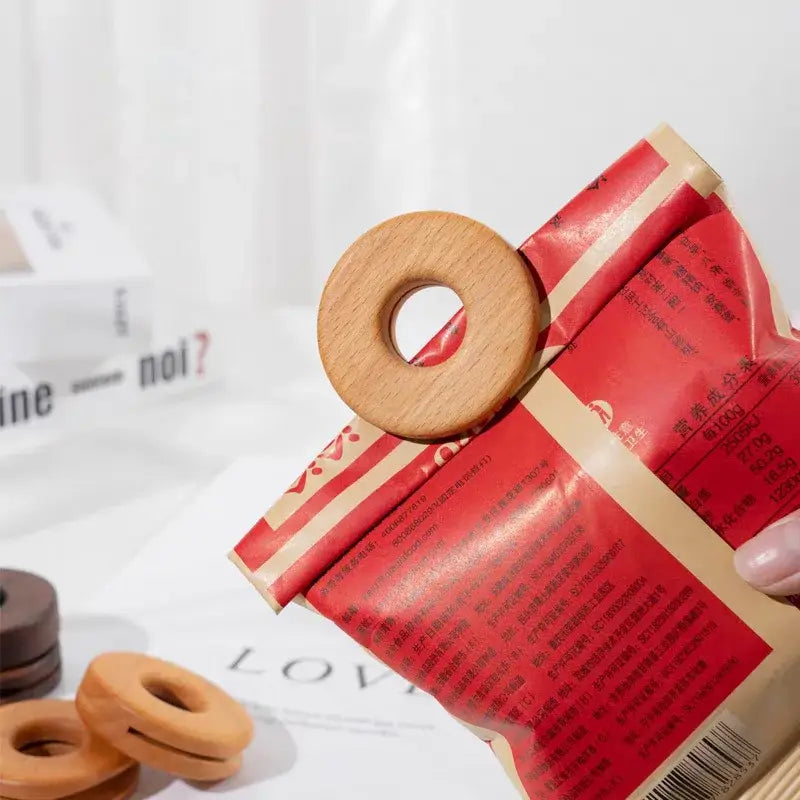 Decorbites black walnut donuts bag clips kitchen sealing tool