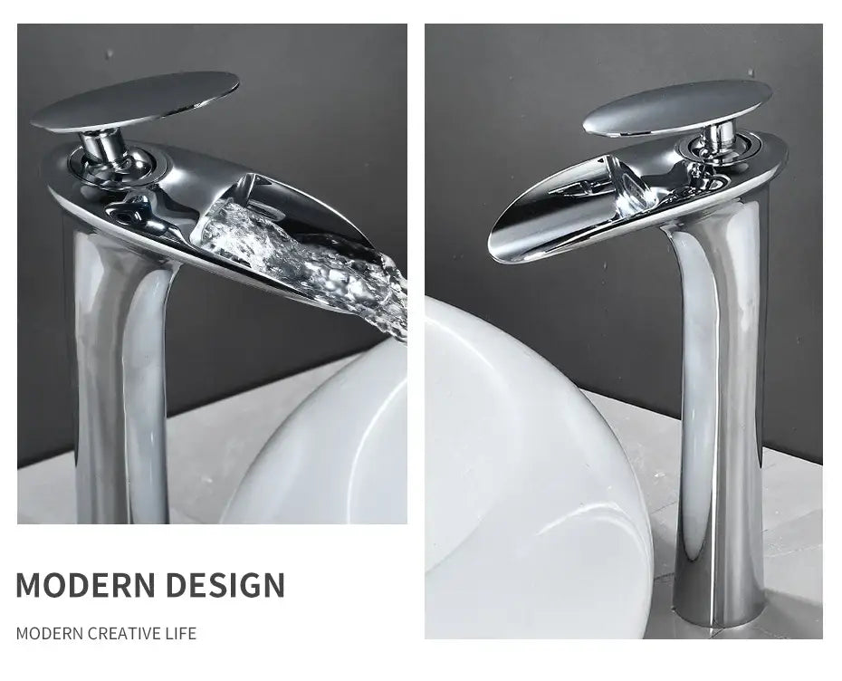 DecorBites™ Black Waterfall Bathroom Faucet Mixer Tap