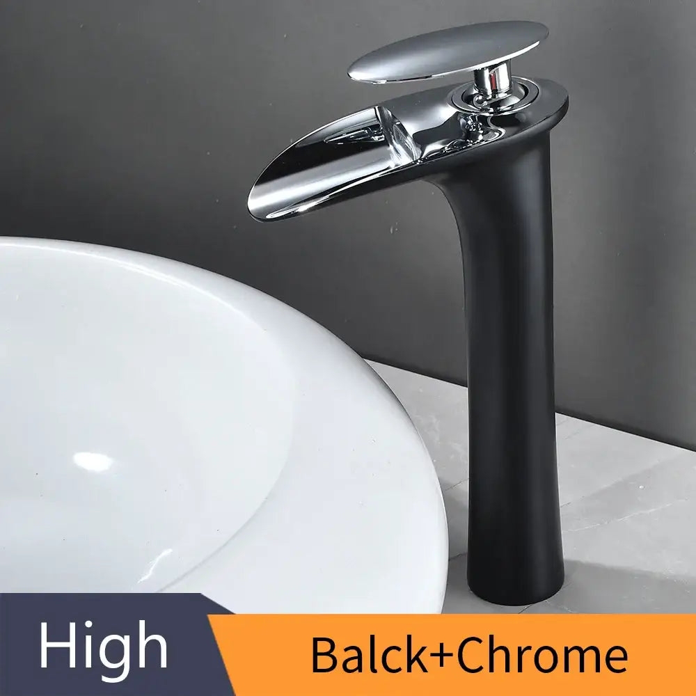 DecorBites™ Black Waterfall Bathroom Faucet Mixer Tap
