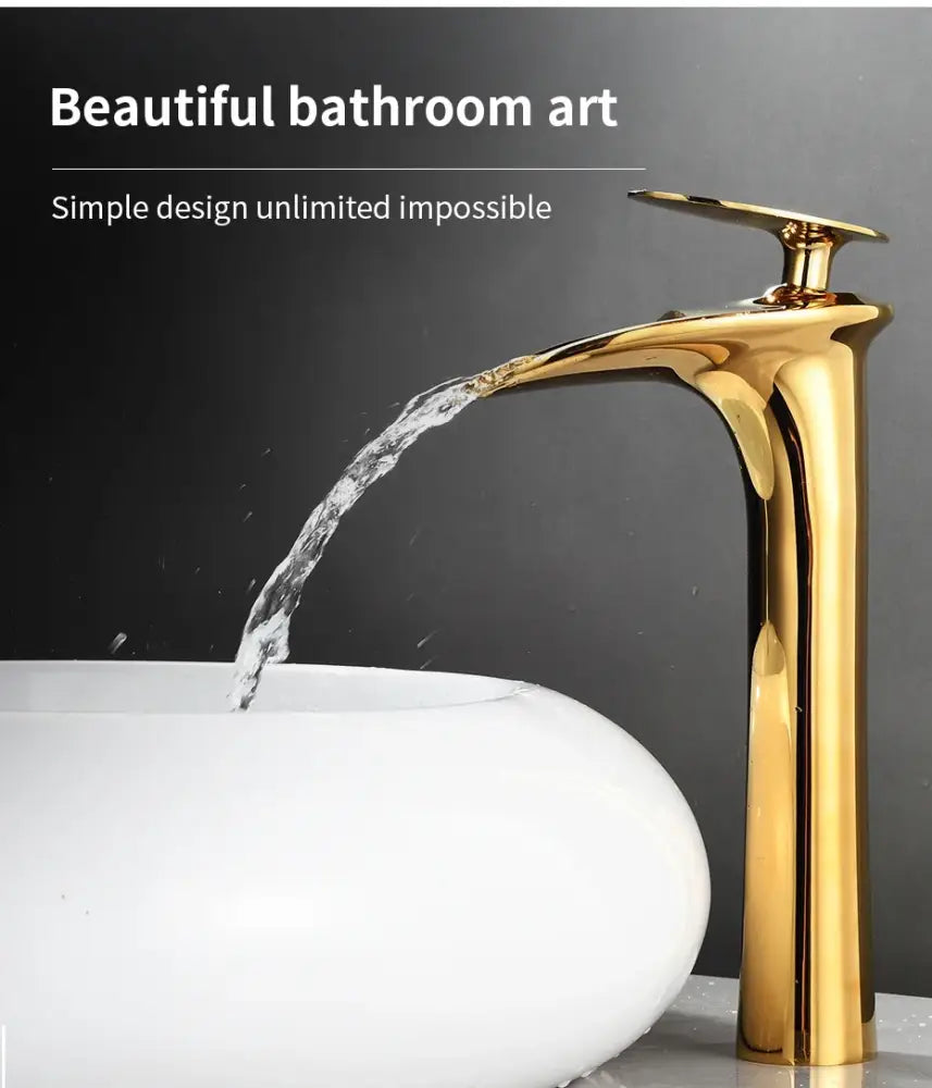 DecorBites™ Black Waterfall Bathroom Faucet Mixer Tap