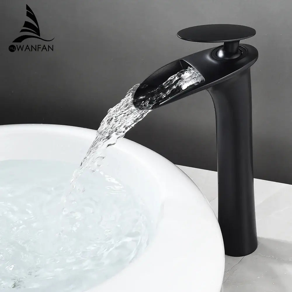 DecorBites™ Black Waterfall Bathroom Faucet Mixer Tap