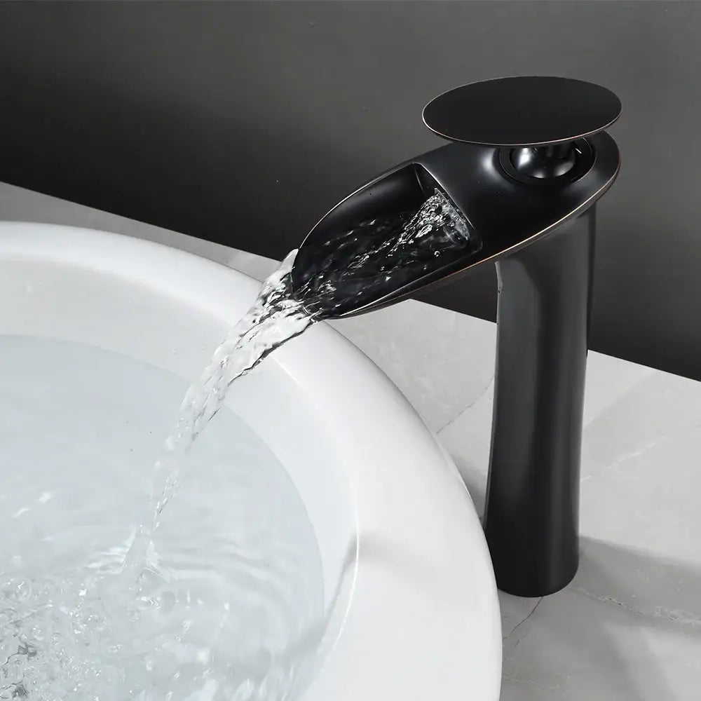 DecorBites™ Black Waterfall Bathroom Faucet Mixer Tap