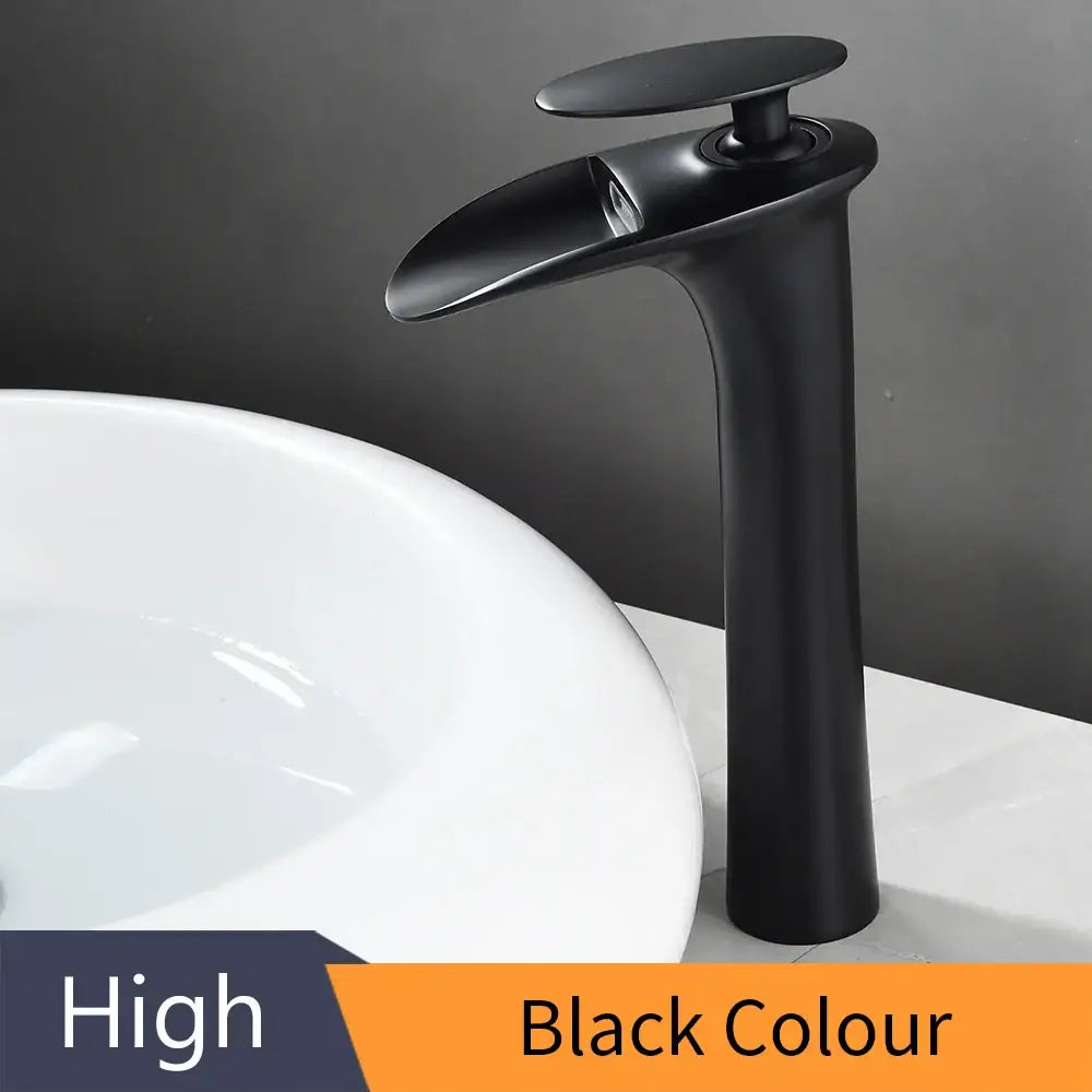 DecorBites™ Black Waterfall Bathroom Faucet Mixer Tap