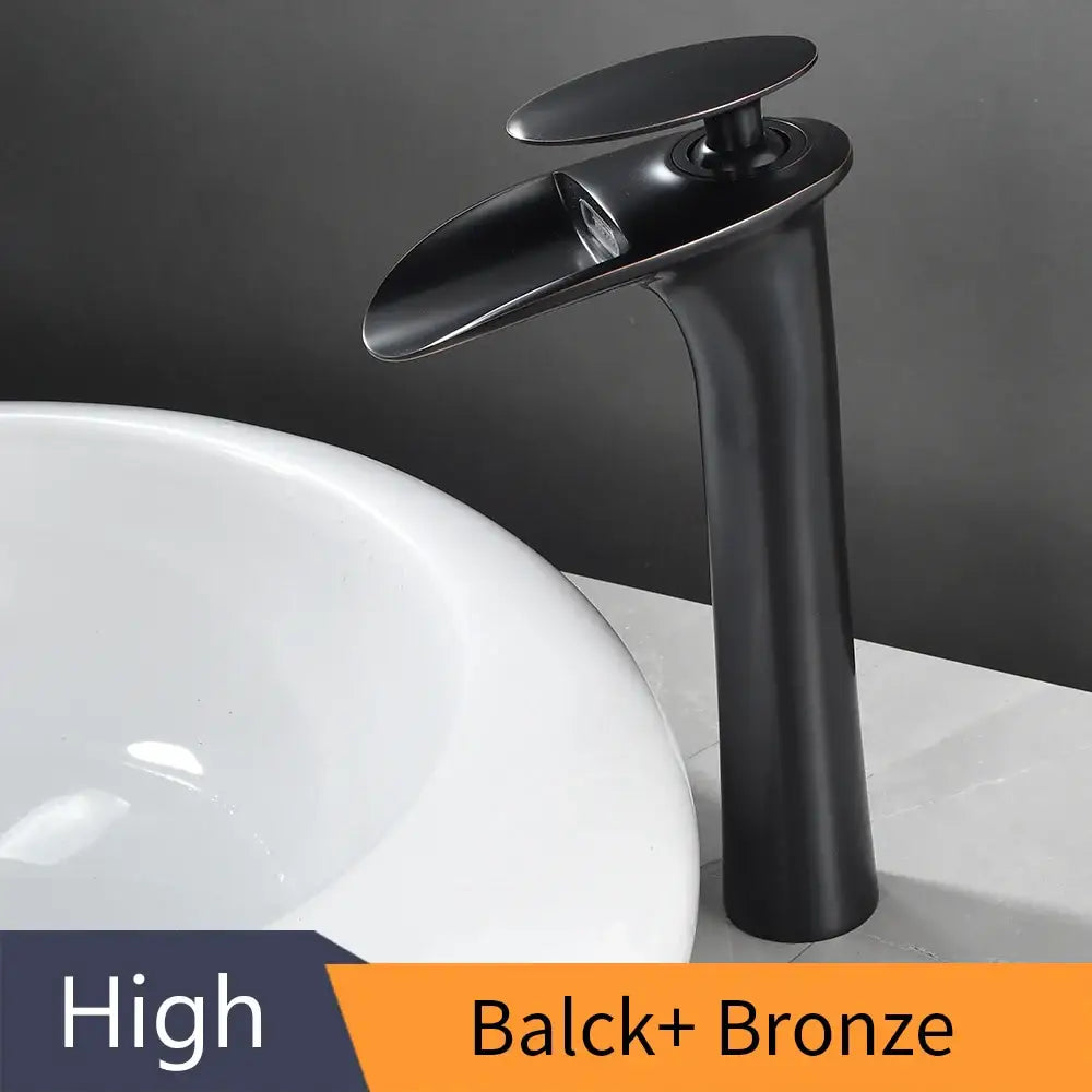 DecorBites™ Black Waterfall Bathroom Faucet Mixer Tap