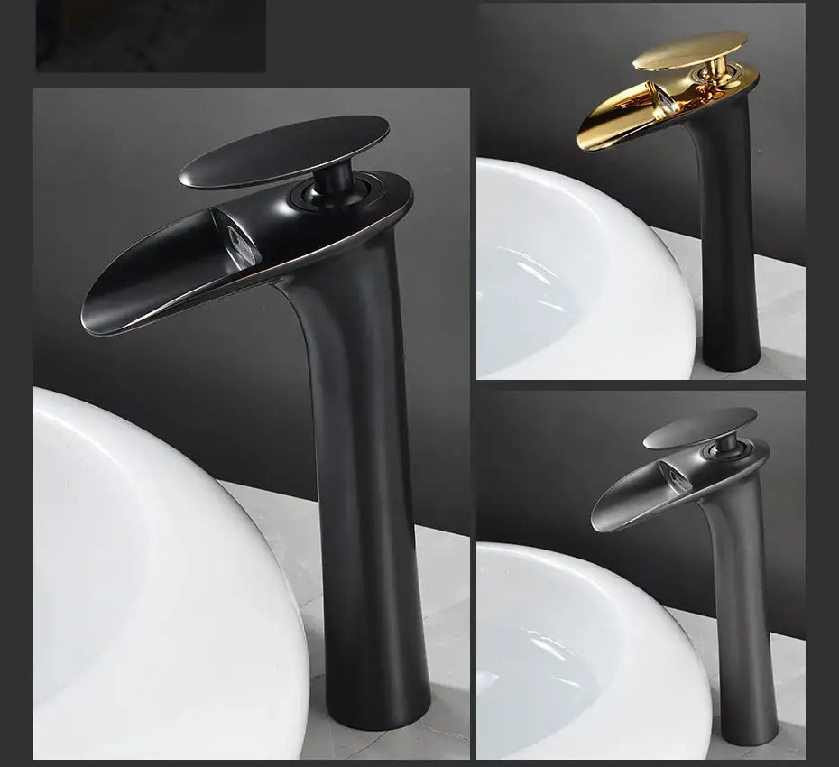 DecorBites™ Black Waterfall Bathroom Faucet Mixer Tap