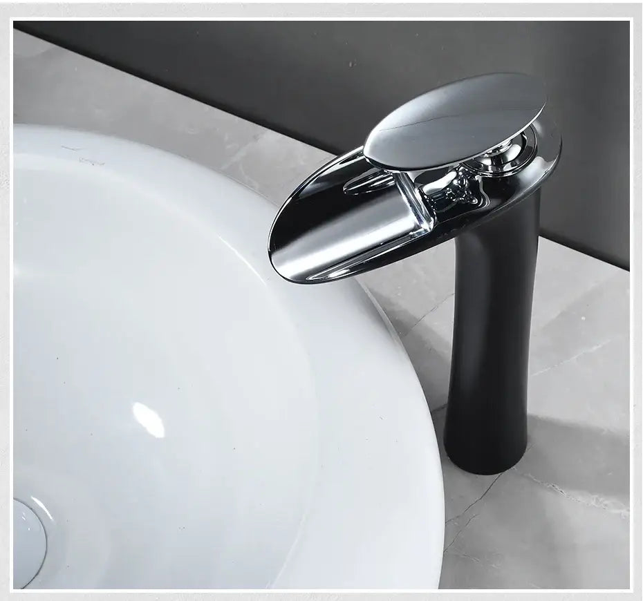 DecorBites™ Black Waterfall Bathroom Faucet Mixer Tap