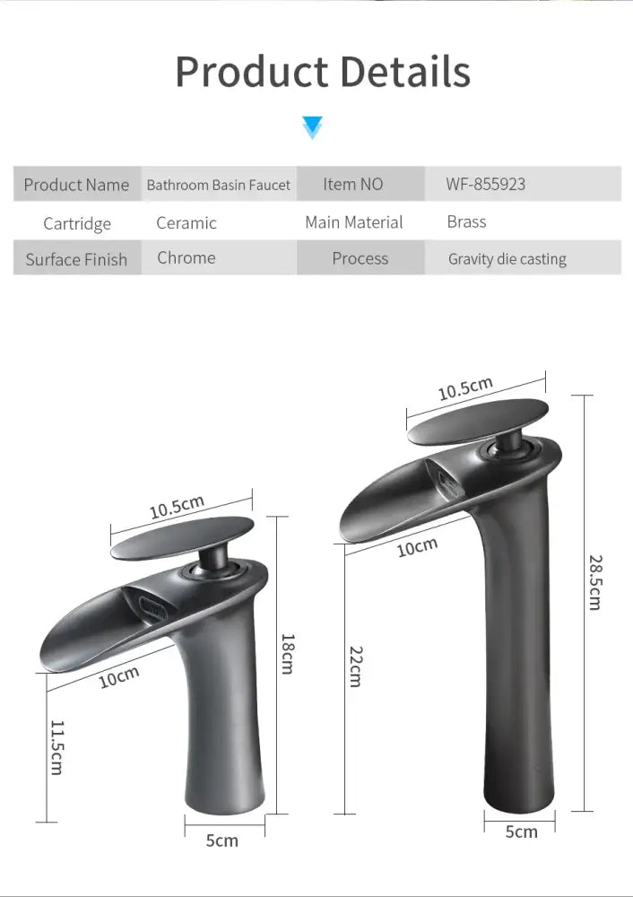 DecorBites™ Black Waterfall Bathroom Faucet Mixer Tap