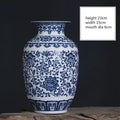 DecorBites™ Blue and White Ceramic Vase - Elegant Home Decor