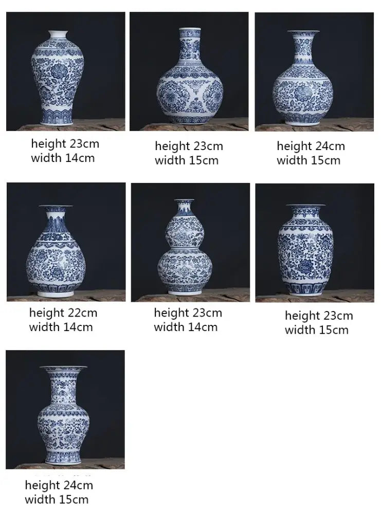 DecorBites™ Blue and White Ceramic Vase - Elegant Home Decor