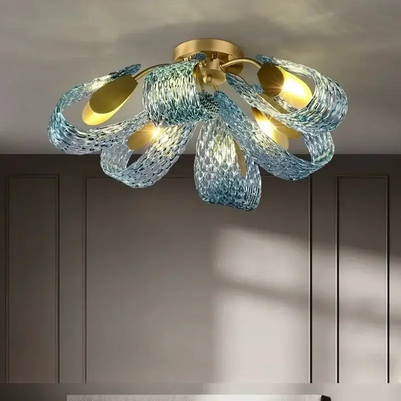 DecorBites™ Blue Glass LED Pendant Lamps - Modern Designer Lighting