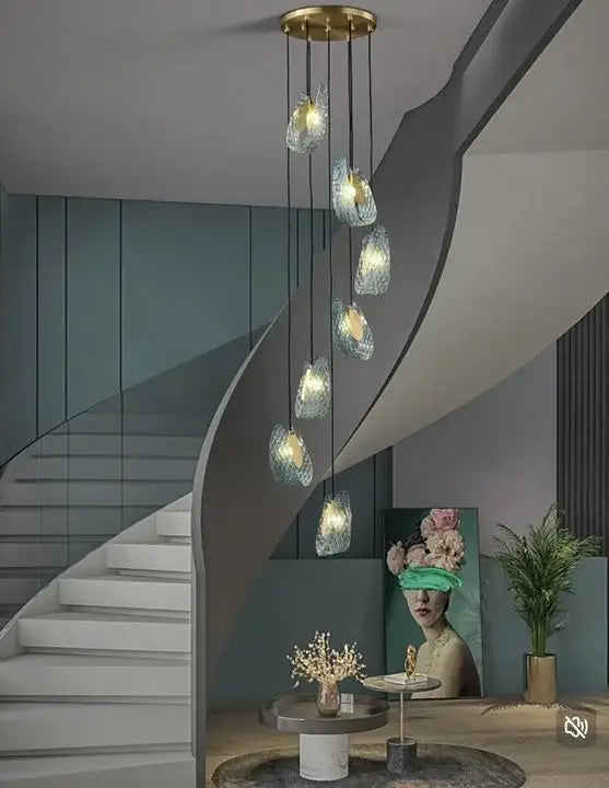 DecorBites™ Blue Glass LED Pendant Lamps - Modern Designer Lighting