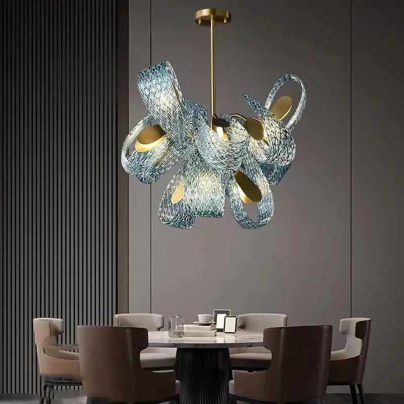 DecorBites™ Blue Glass LED Pendant Lamps - Modern Designer Lighting