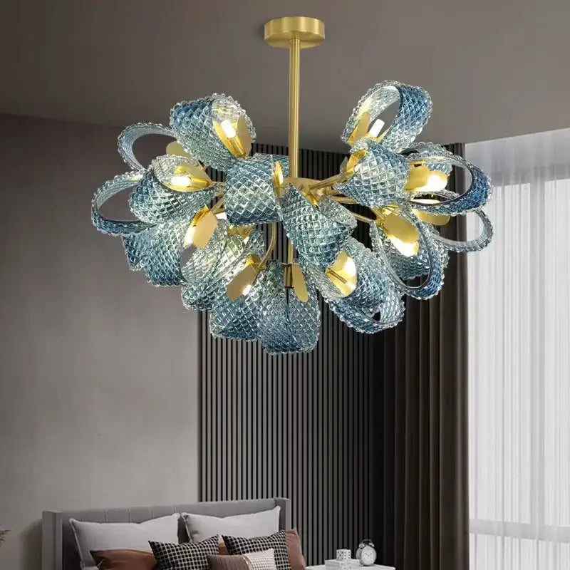 DecorBites™ Blue Glass LED Pendant Lamps - Modern Designer Lighting