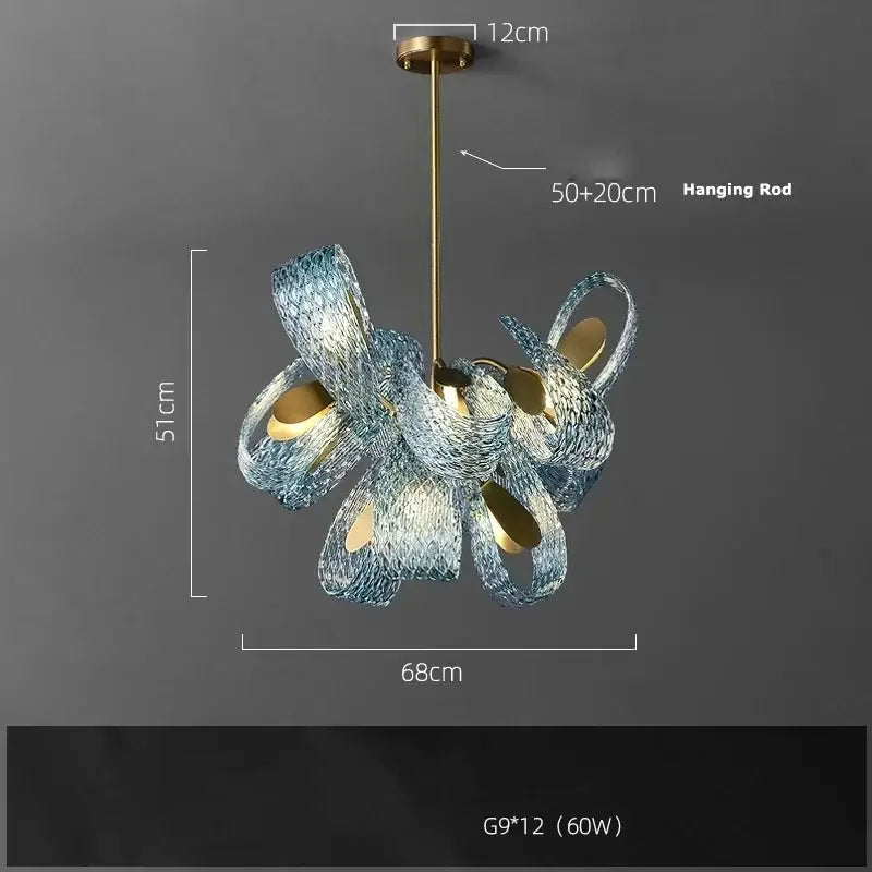 DecorBites™ Blue Glass LED Pendant Lamps - Modern Designer Lighting