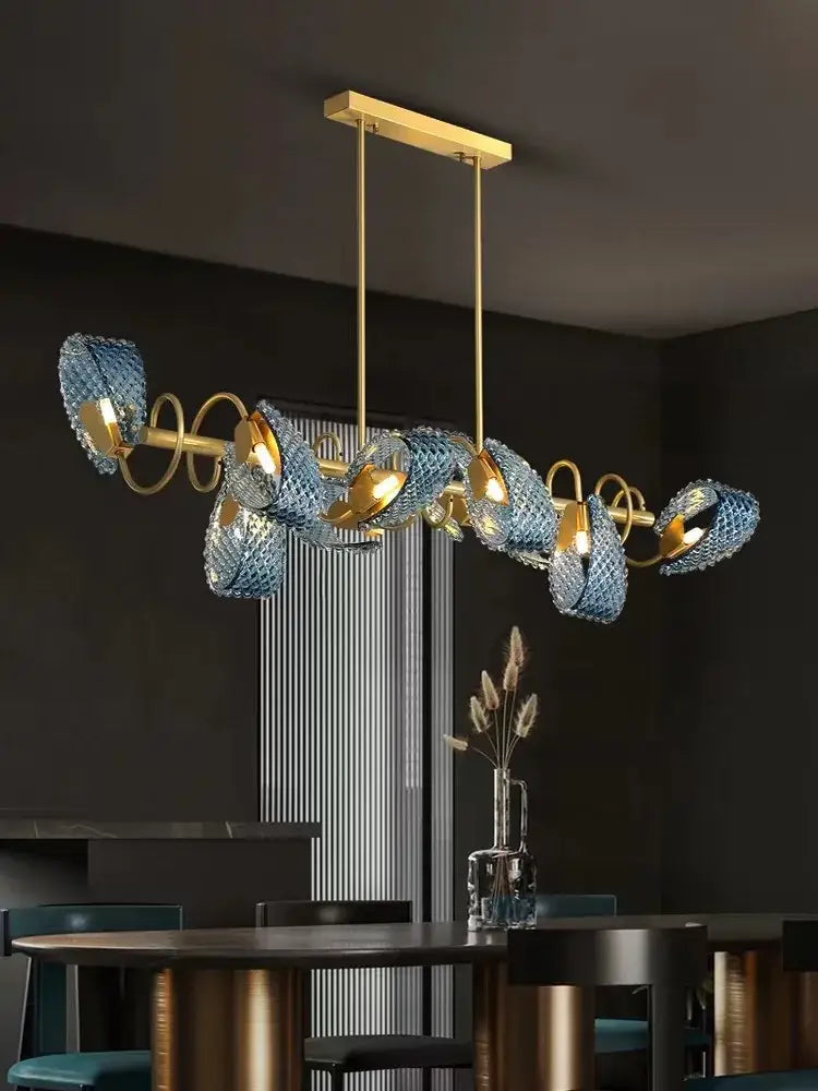 DecorBites™ Blue Glass LED Pendant Lamps - Modern Designer Lighting