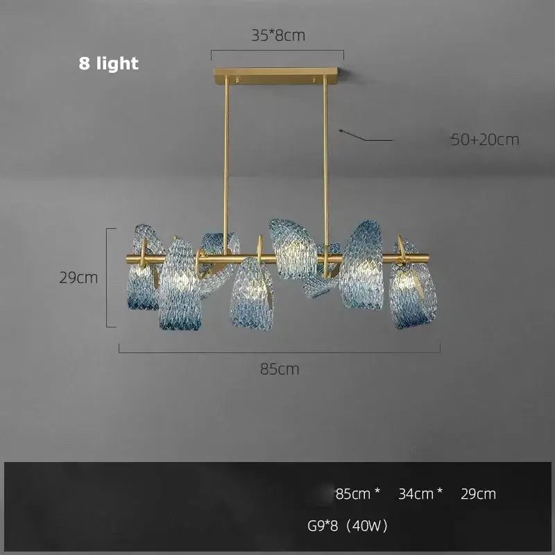 DecorBites™ Blue Glass LED Pendant Lamps - Modern Designer Lighting