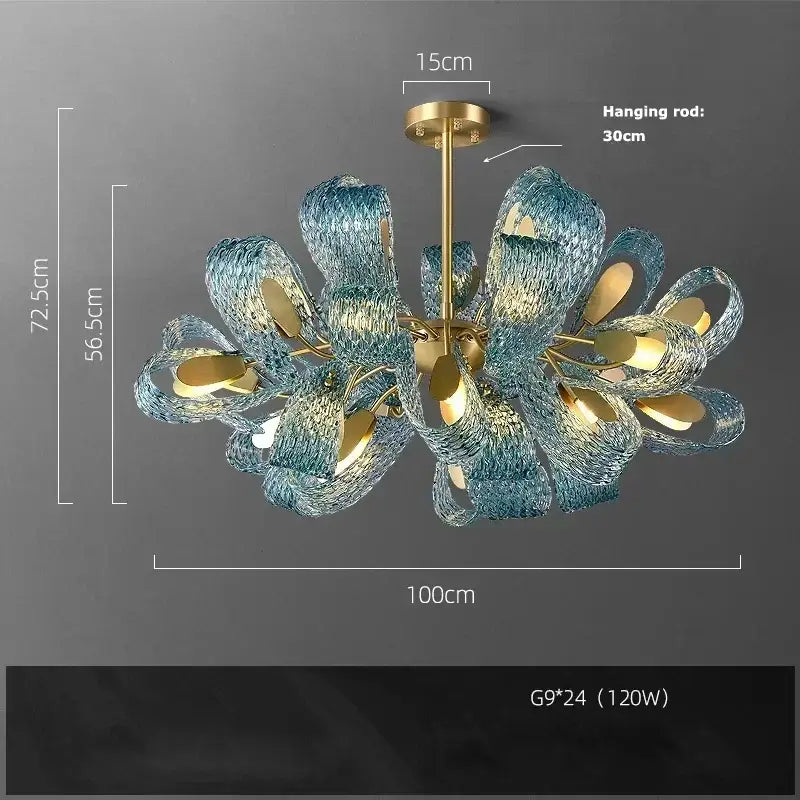 DecorBites™ Blue Glass LED Pendant Lamps - Modern Designer Lighting